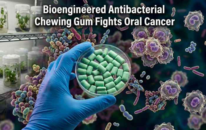 Bioengineered Antibacterial Chewing Gum Fights Oral Cancer